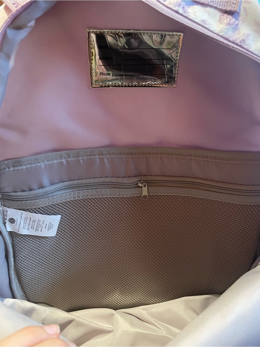 NWT BUNDLE Backpack and Lunchbox in Purple Floral Coquette Pattern - Picture 3 of 4